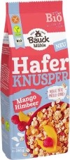 Bauck Mühle Hafer Knusper Müsli Mango Himbeer glutenfrei, 285 g