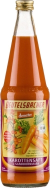 Beutelsbacher Bio Demeter Karottensaft Sanddornmark, 700 ml