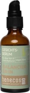 Benecos Gesichtsserum Pre- & Probiotisch Bio Aloe Vera & 3-fach Hyaluron, 50 ml