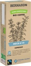Bernardo Coffee Capsules de café DECA capsules expresso, 10 pièces