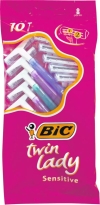 BIC TWIN Lady Doppelklingen-Rasierer, 10 Stück