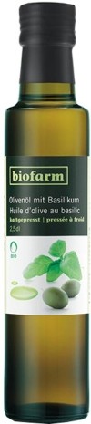 Biofarm Olivenöl mit Basilikum