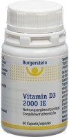 BURGERSTEIN Vitamin D3 2000IE Kapseln, 60 Stück