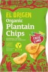 El origen Kochbananen Chips Chili Lime, 80 g