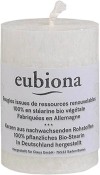 Eubiona Stumpenkerze weiss, 56 x 80 mm