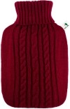 FROSCH Bouillotte PVC 1.8l housse tricot rouge