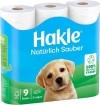 HAKLE Naturellement propre papier toilette 9.8x12cm recyclé 3 plis 150 feuilles, 36 pièces