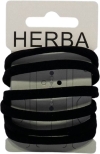 HERBA Haarbinder 5.6cm schwarz, 6 Stück