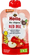 Holle Red Bee Pouchy Apfel mit Erdbeere Bio