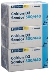CALCIUM D3 Sandoz poudre 500/440 sachets, 90 pièces