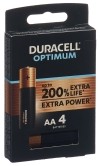 DURACELL piles optimum AA, 4 pièces
