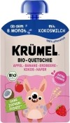 Krümel Presser avec du lait de coco pomme, banane, fraise, noix de coco, flocons d'avoine, 100 g