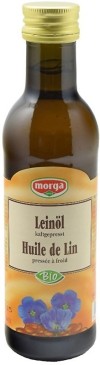 MORGA huile lin pressé à froid bio 1.5 dl