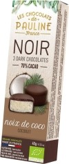 Les Chocolats de PAULINE Kokostaler mit Edelbitterschokolade, 45 g