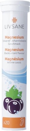 LIVSANE Magnesium Schwarze Johannisbeeren, 20 Stück