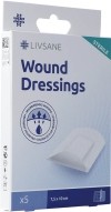 LIVSANE Sterile Wound Dressings 7.5x10cm, 5 pièces