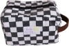 Lili Pepper Blockprint Necessaire Check Black Offwhite SMALL
