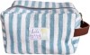 Lili Pepper Blockprint Necessaire Stripe Rose Blue SMALL