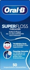 Oral-B Super Floss Threader Zahnseide, 50 Stück