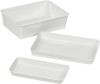 SEMADENI plateau plastique 19x15x4cm mélamin blanc