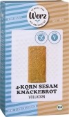 Werz Pain croustillant complet sans gluten aux 4 céréales et au sésame, 150 g