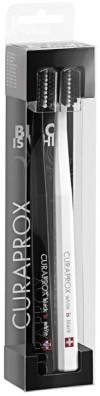 Curaprox White Is Black Zahnbürste schwarz/weiss Duo