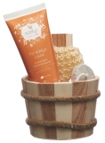 SIDEFYN Coffret cadeau seau en bois crème de douche sidefyne Luune