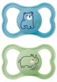 MAM Air Nuggi Silikon 6-16M blue/green, 2 Stück