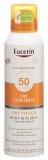 EUCERIN SUN Spray corporel solaire contrôle du sébum, transparent, effet sec, aérosol, FPS 50, 200 ml