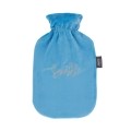 Sahag FASHY Wärmflasche 2l Flauschbezug blau Stickerei 