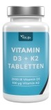 VELIFE Vitamin D3 + K2 Comprimés sécables, 120 pièces