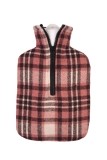 Frosch bouillotte PVC 1.8l flanelle carreaux rose