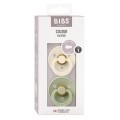BIBS Colour Latex Round 0-6m ivory sage, 2 Stück