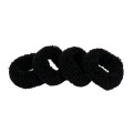 HERBA Haarbinder Frottée schwarz 4 Stk., Ø 4 cm