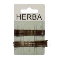 HERBA Klemme gewellt braun 6 + 6.5 cm, 12 Stück