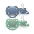 Avent Philips Nuggi Ultra Soft 6-18M blau/grün, 2 Stück