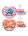 Avent Philips Sucette Ultra Air Day 18+M caméléon/singe, 2 pièces