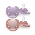 Avent Philips Nuggi Ultra Soft 6-18M lila/rosa, 2 Stück