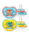 Avent Philips Nuggi Ultra Air Day 18+M Affe/Frosch, 2 Stück
