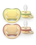 Avent Philips Sucette Ultra Air Day 0-6M beige-vert/beige-rose, 2 Stück