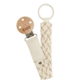 BIBS clip pacifier braided ivory/vanilla