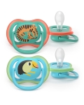 Avent Philips Nuggi Ultra Air Day 6-18M Tiger/Tukan, 2 Stück