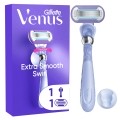 GILLETTE Venus Extra Smooth Swirl Rasierer + 1 Klinge + Duschhänger