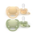 Avent Philips Nuggi Ultra Soft 6-18M beige/grün, 2 Stück