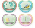 Avent Philips Nuggi Ultra Air Night 6-18M Affe/Chamäleon/Vogel/Schmetterling, 2 Stück