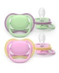 Avent Philips Sucette Ultra Air Day 6-18 mois vert/rose, 2 pièces