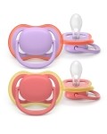 Avent Philips Sucette Ultra Air Day 18+M rose/rouge, 2 pièces