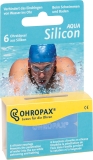 OHROPAX Bouchons d'oreilles en silicone Aqua, 6 pièces