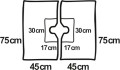 FOLIODRAPE Protect Plus Abdecktuch 75x90cm selbstklebend, 28 Stück