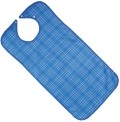 SUNDO bavoir carreaux 45x90cm bleu a bout pression